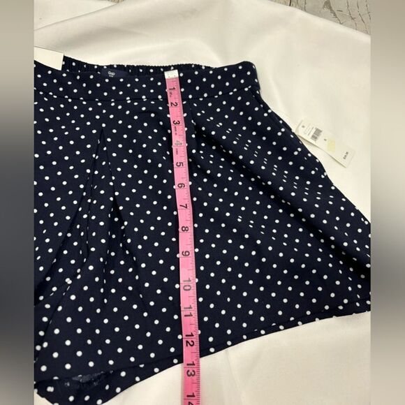NWT Gap Pleated Navy Polka Dot Flowy Skirt Shorts - Picture 5 of 8